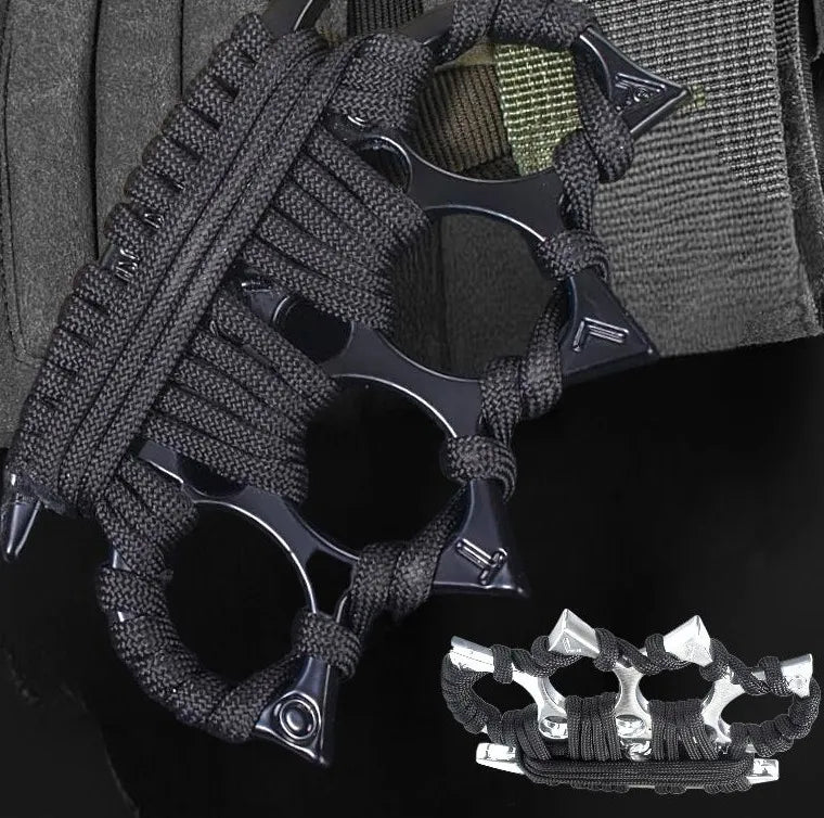 Tactical Self-Defense Knuckle Glove with Emergency Window Breaker – Steel Spikes & Glass Crusher